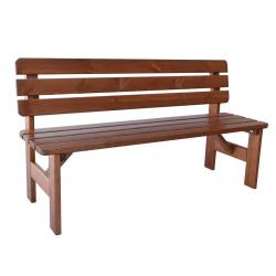 Zahradní dřevěná lavice Viking - 150 cm, lakovaná