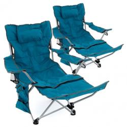 Sada 2 ks kempingových židlí, modré