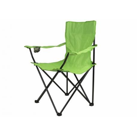 Skládací židle s držákem - světle zelená