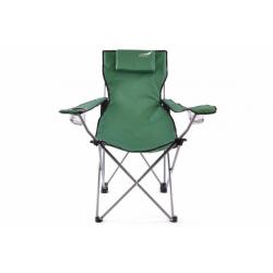 DIVERO Skládací kempingová židle s polštářkem, zelená