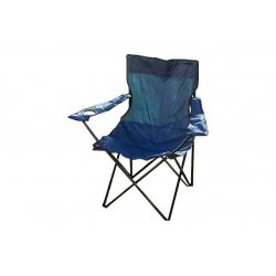 Skládací židle s držákem nápojů - modrá