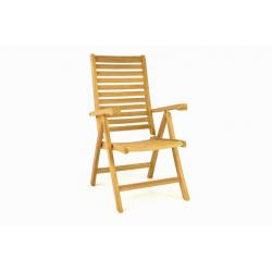 Dřevěná polohovatelná židle DIVERO, týkové dřevo