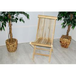 Divero Skládací židle z týkového dřeva, 89 x 46 x 62 cm